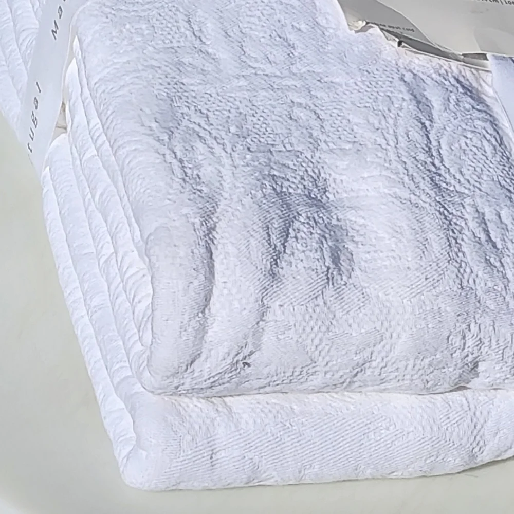 Queen Portugal Docofil Shabby Chic White Cotton Textured Quilt Coverlet